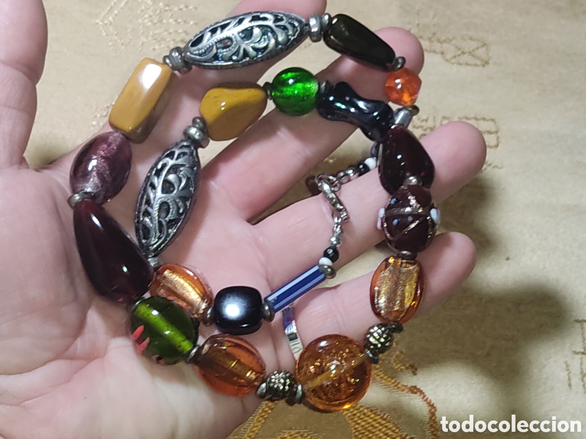 Joyeria: Collar de piezas de cristal de Murano variado.Vintage. - Foto 11