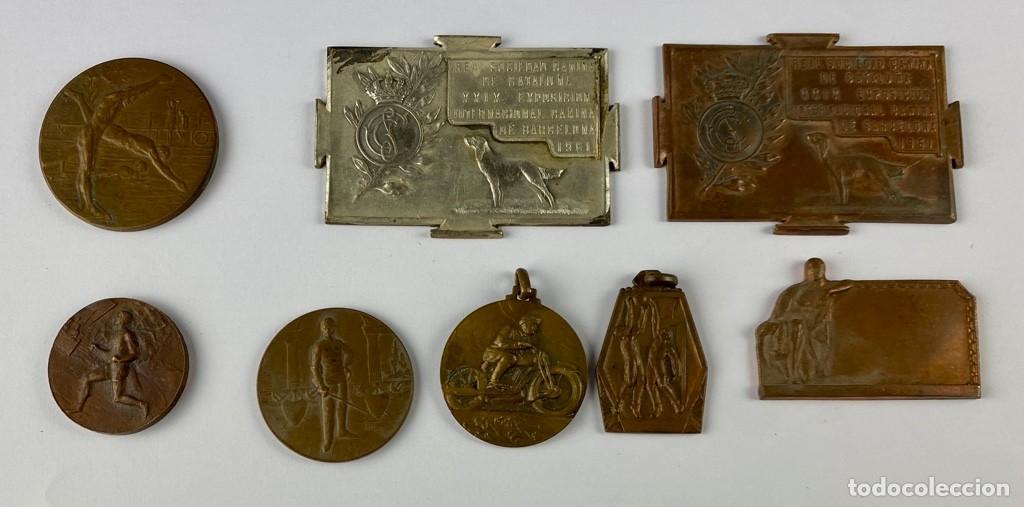 Joyeria: LOTE DE 8 MEDALLAS DEPORTIVAS inicios del Siglo XX