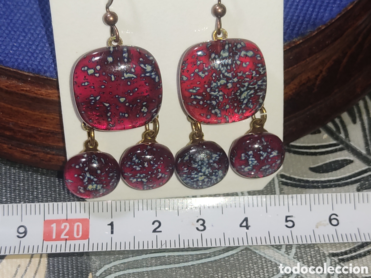 Joyeria: Antiguos pendientes de cristal de Murano - Foto 3