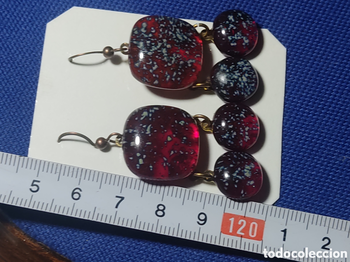 Joyeria: Antiguos pendientes de cristal de Murano - Foto 4