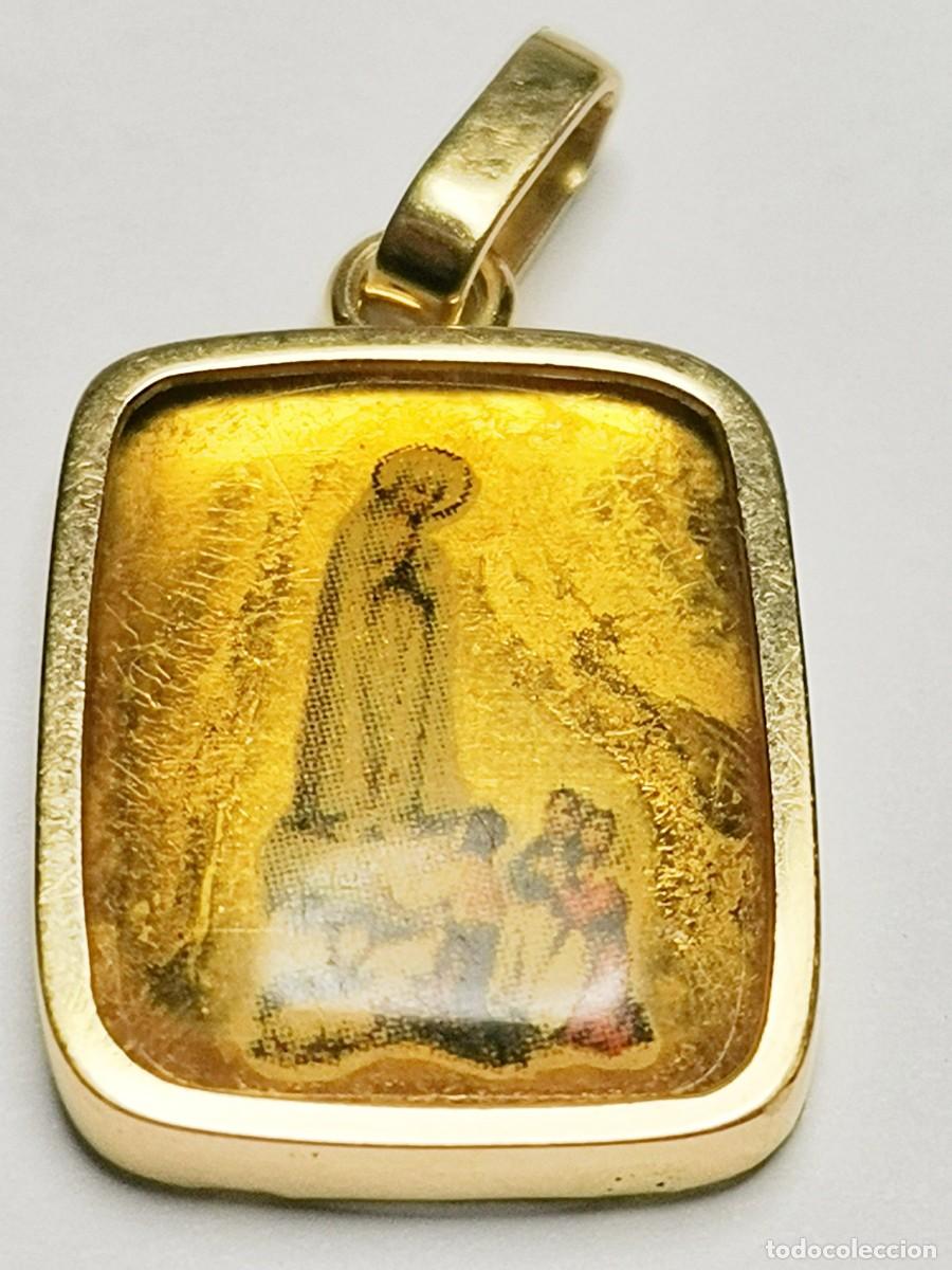 Joyeria: Colgante &rdquo;Aparici&oacute;n de la Virgen de F&aacute;tima&rdquo; de Oro Amarillo de 18kt - 3.7gr