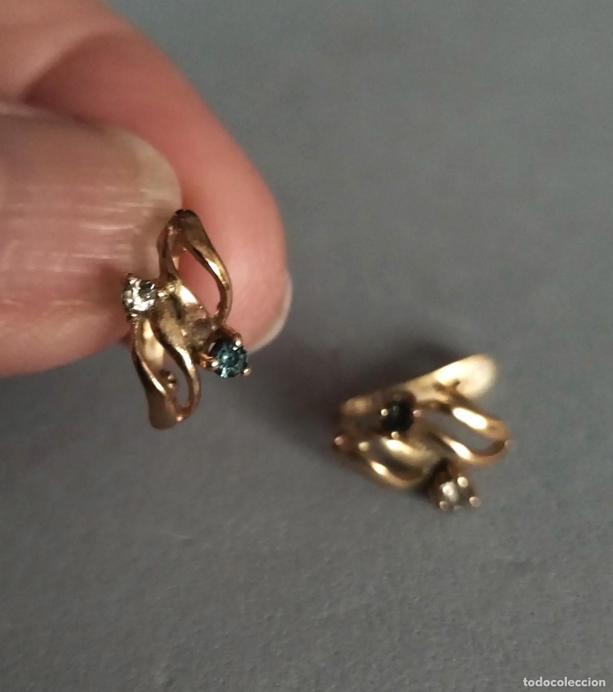 Joyeria: Pendientes de plata de ley con ba&ntilde;o de oro. Cierre de pala catal&aacute;n. - Foto 2