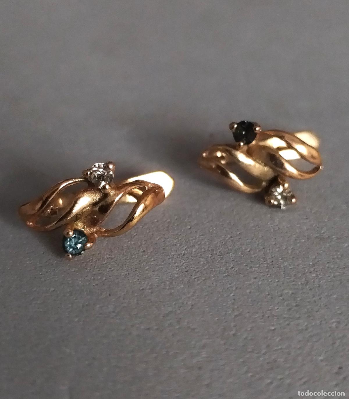 Joyeria: Pendientes de plata de ley con ba&ntilde;o de oro. Cierre de pala catal&aacute;n. - Foto 5