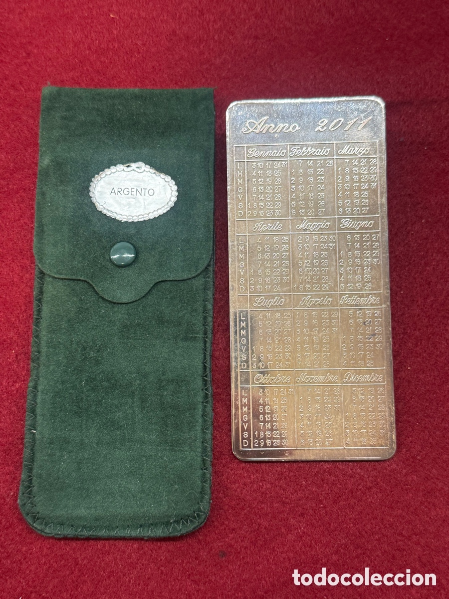 Joyeria: Lingote plata pura 999 calendario