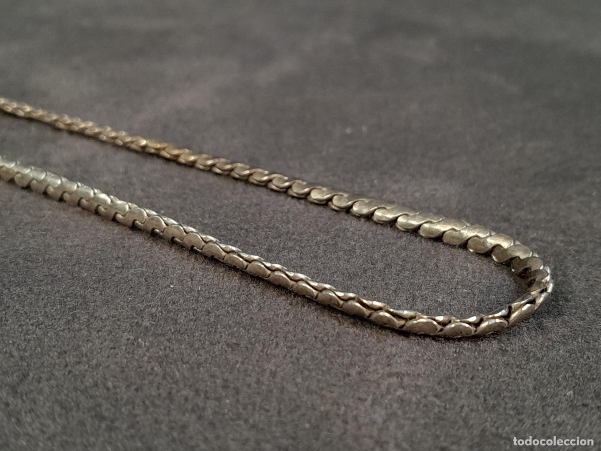 Joyeria: J-4481. COLLAR CADENA TIPO SERPIENTE EN PLATA DE LEY. 1990 CA. - Foto 2