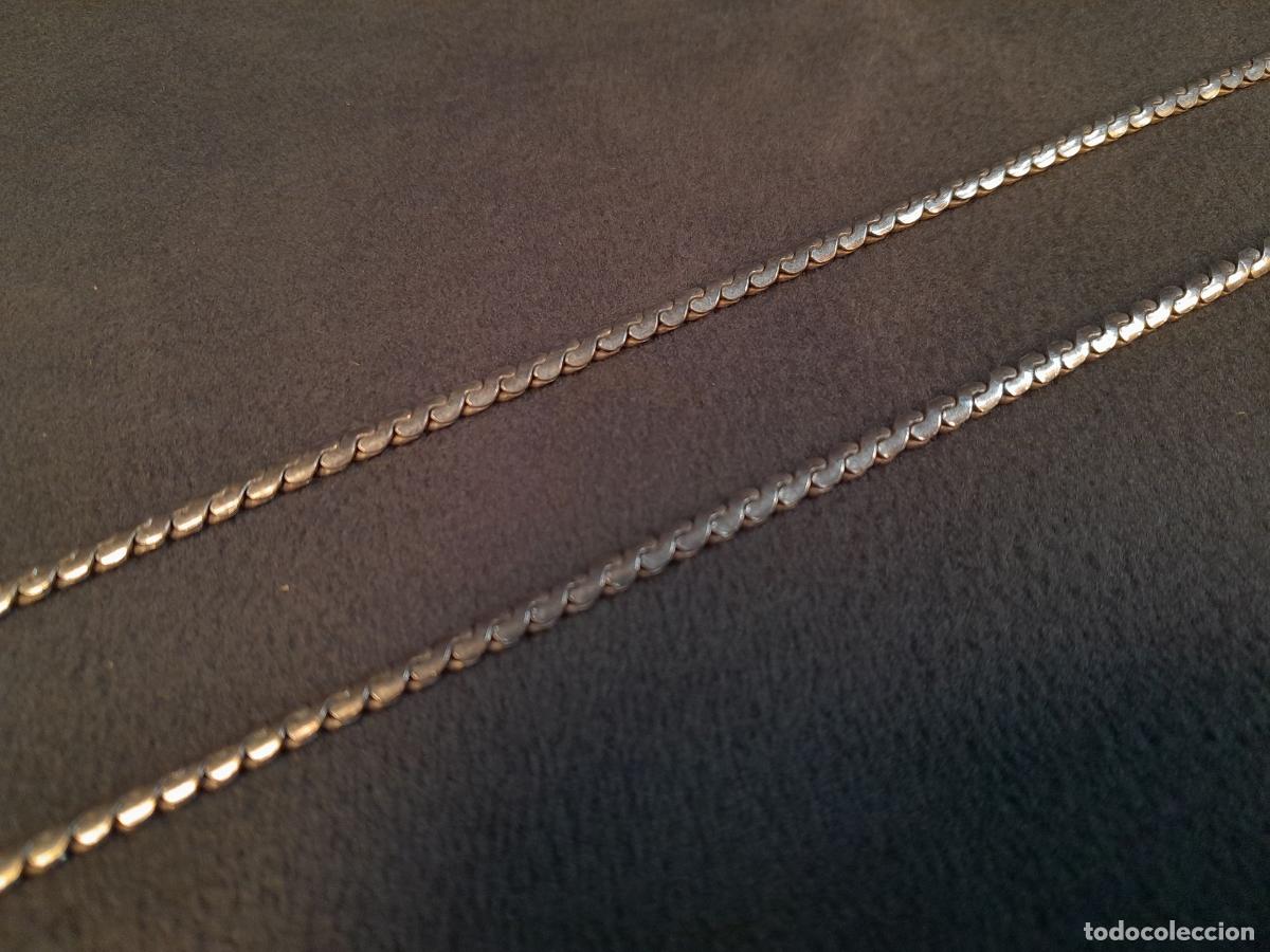 Joyeria: J-4481. COLLAR CADENA TIPO SERPIENTE EN PLATA DE LEY. 1990 CA. - Foto 3