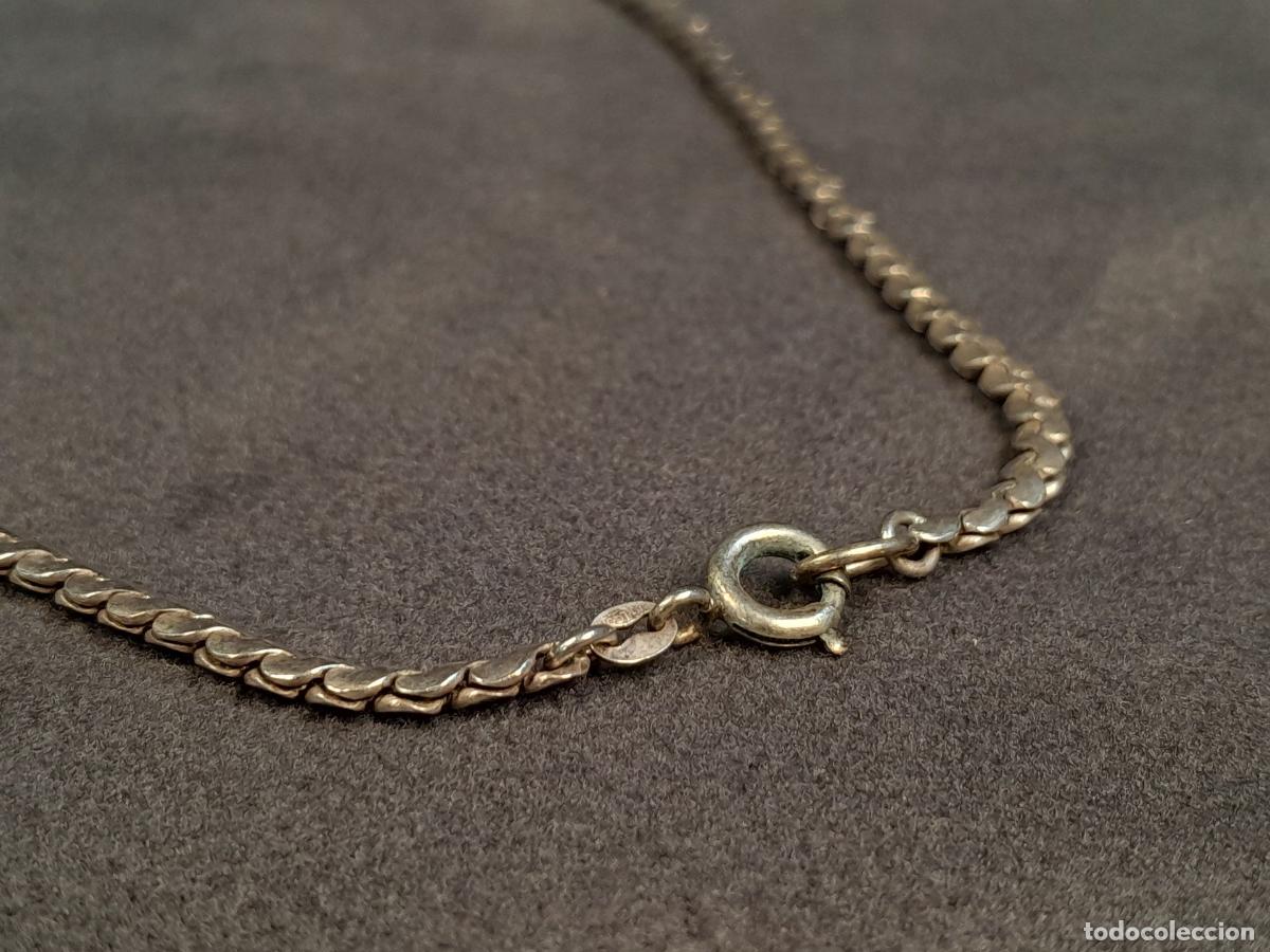 Joyeria: J-4481. COLLAR CADENA TIPO SERPIENTE EN PLATA DE LEY. 1990 CA. - Foto 4