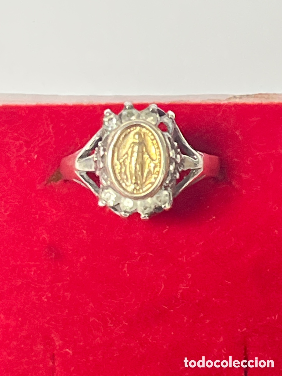 Joalharia: Anillo de plata tipo sello de la virgen MARIA /S483