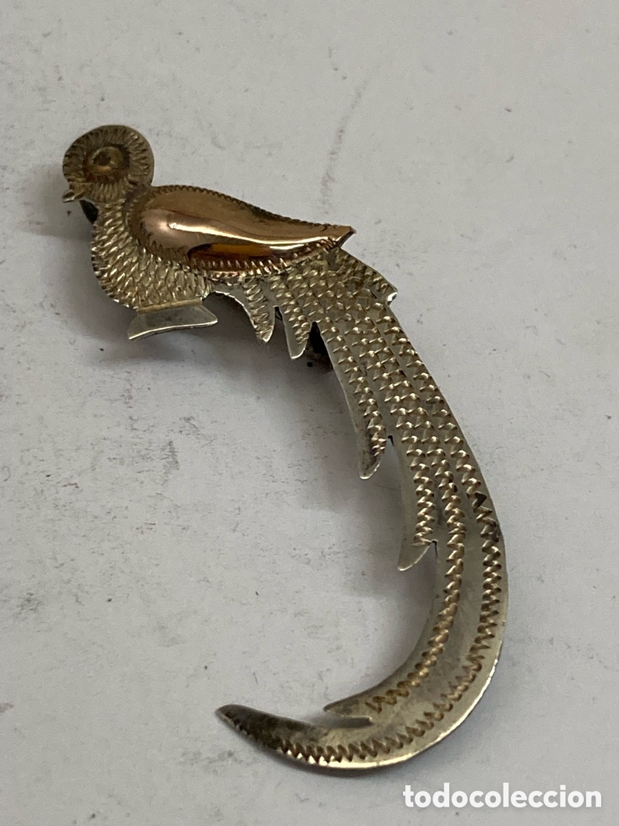 Joyeria: Broche de plata y oro 9kt B226