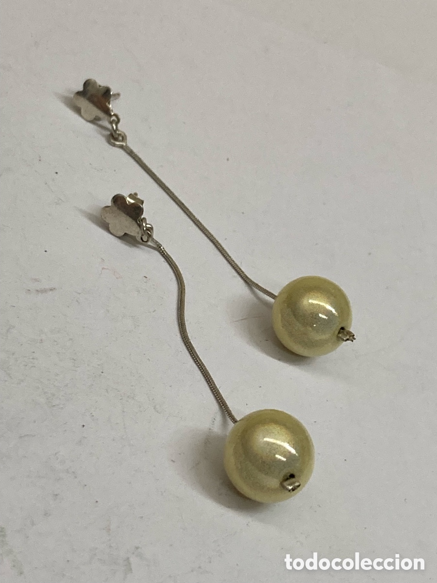 Joyeria: Pendientes de plata y perla P485