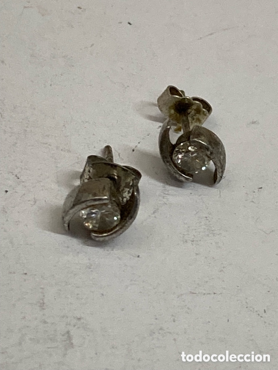 Joyeria: Pendientes de plata engastado P484