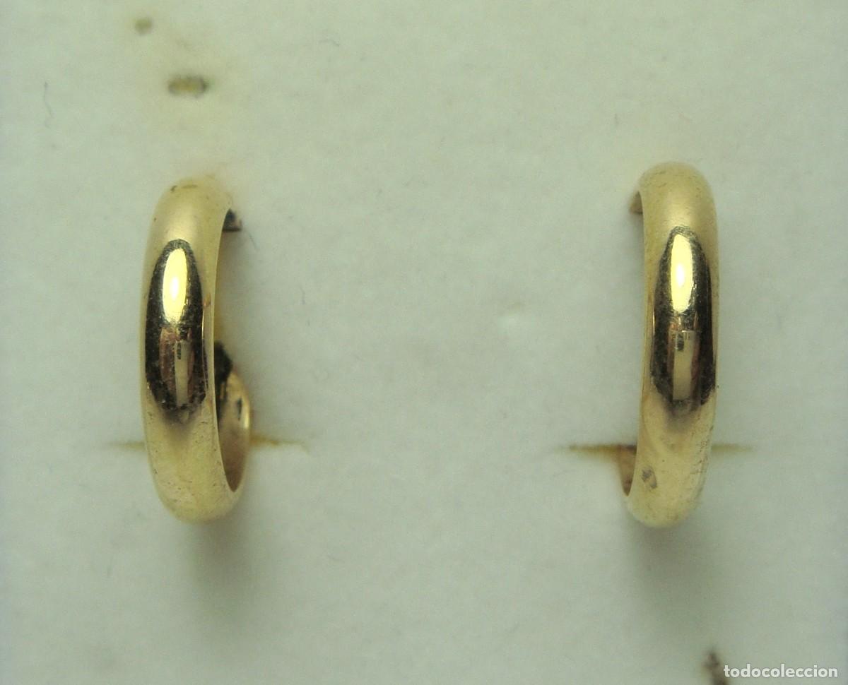 Joyeria: Pendientes de Argolla en Oro de 18 K - Foto 2