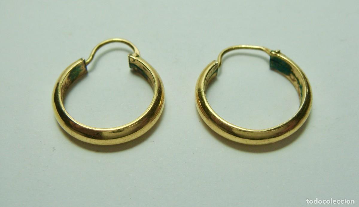 Joyeria: Pendientes de Argolla en Oro de 18 K - Foto 3