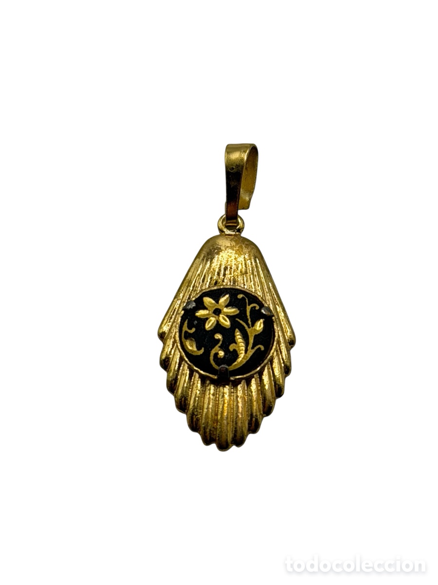 Joyeria: Colgante Damasquinado Artesanal en Oro