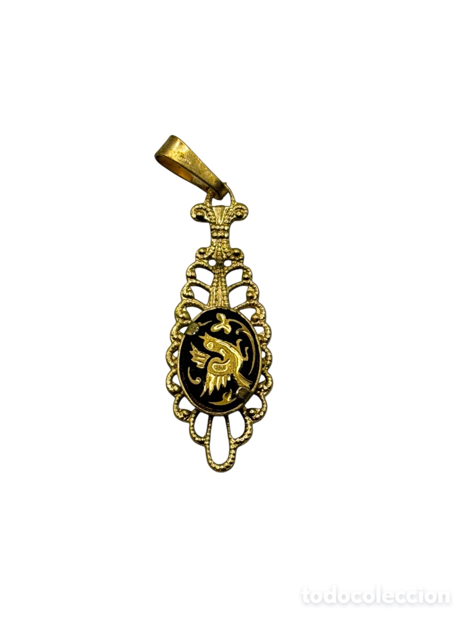 Joyeria: Colgante Damasquinado Artesanal en Oro