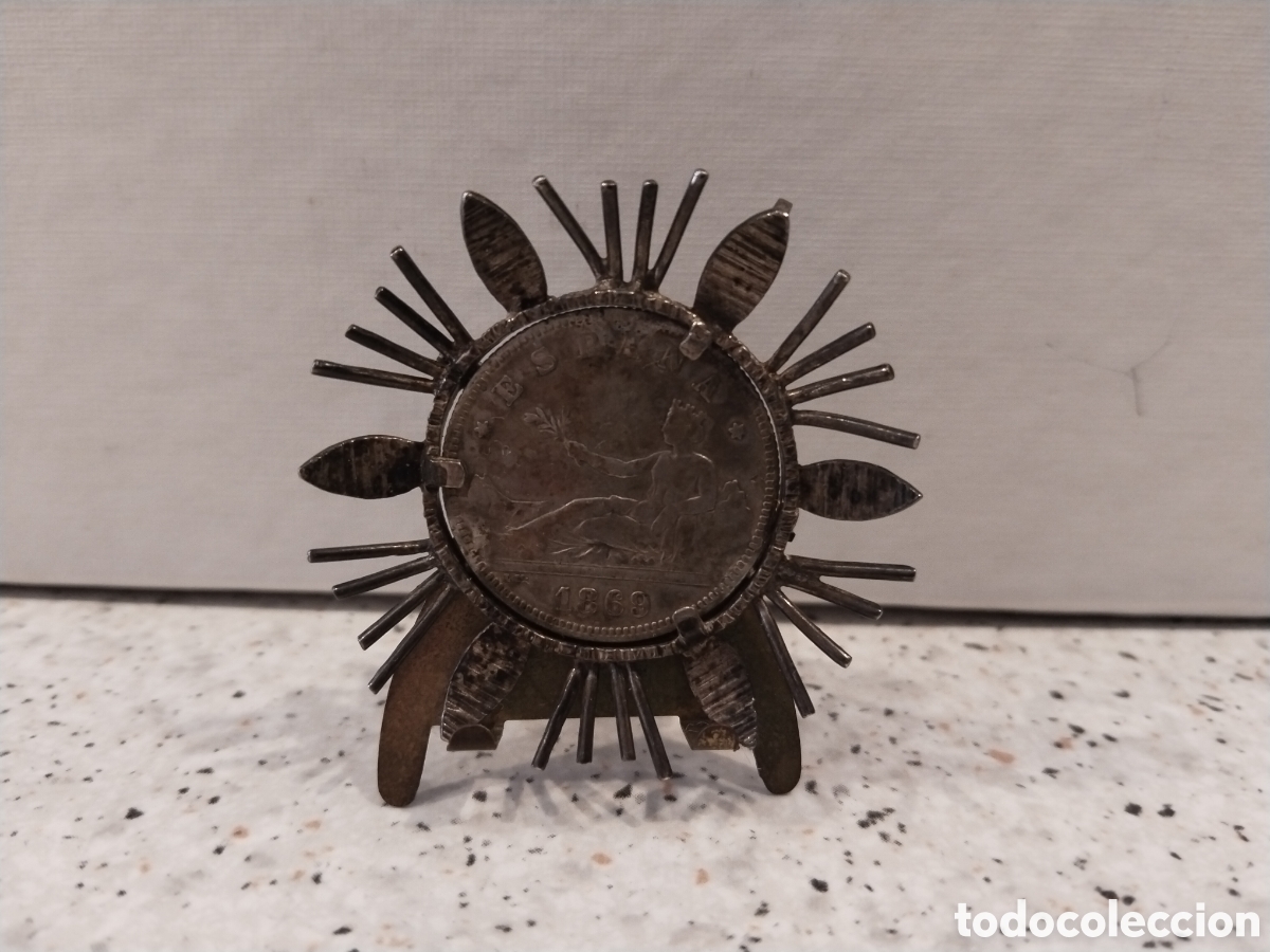 Joyeria: Broche con Moneda de 2 Pesetas de Plata - Foto 1