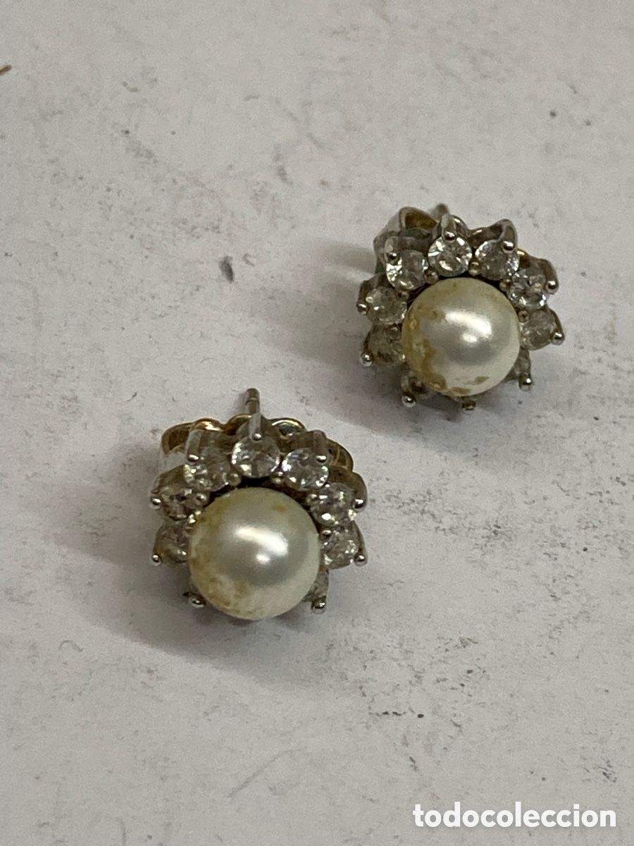 Joyeria: Pendientes de plata engastado P485