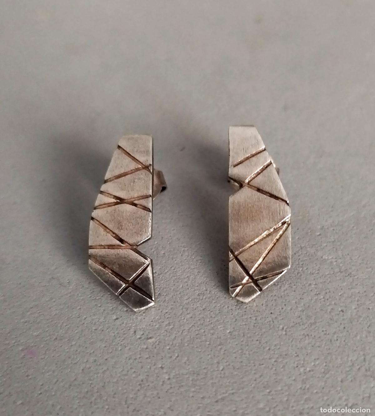 Joyeria: Pendientes de plata de ley, cierre de presi&oacute;n. - Foto 2