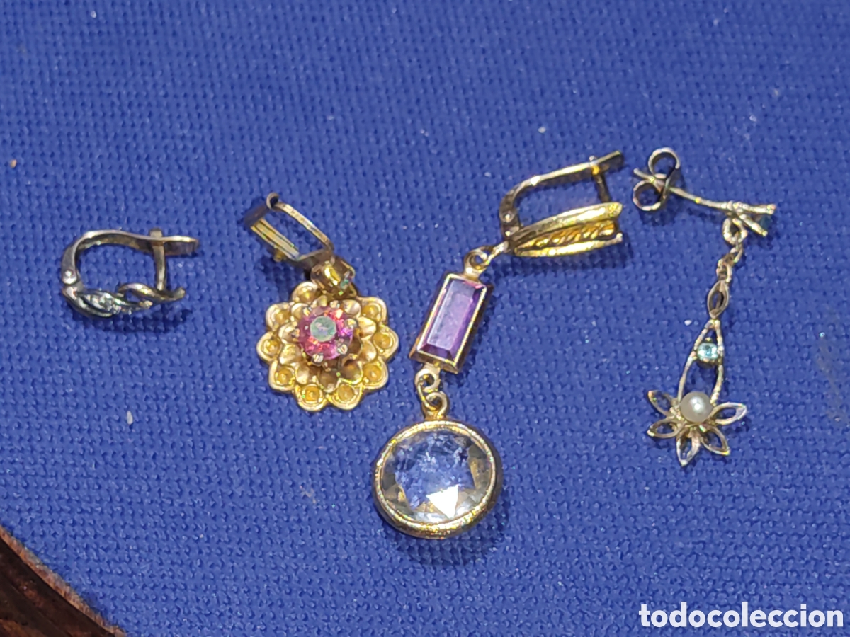 Joyeria: Lote de antiguos pendientes sueltos