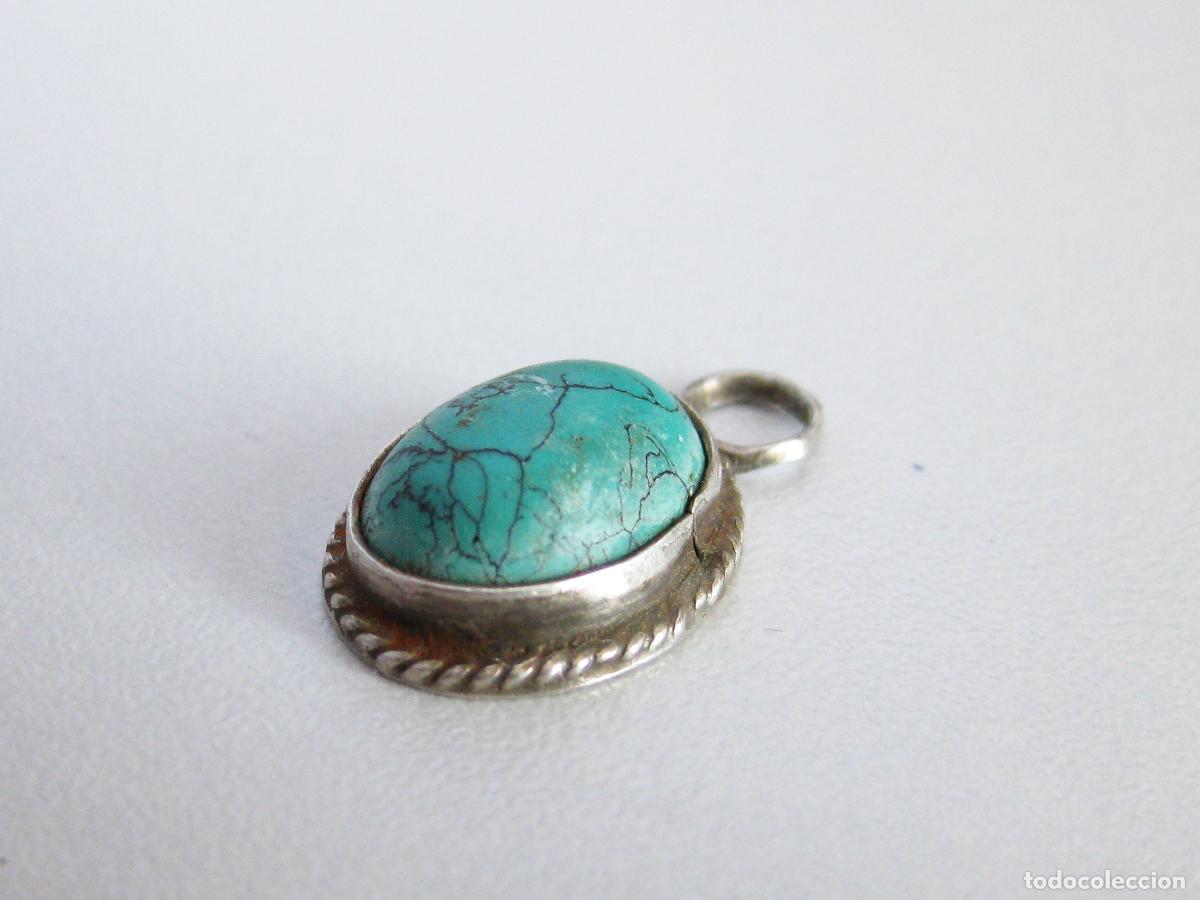 Joyeria: COLGANTE DE PLATA 925 CON TURQUESA ENGARZADA