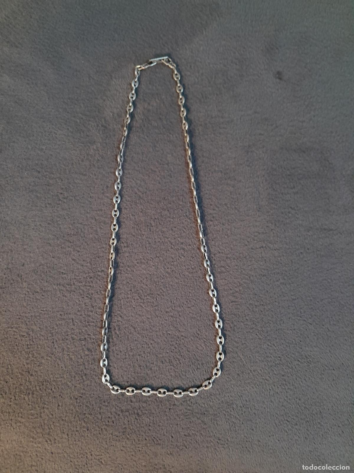 Joyeria: J-4494. COLLAR DE PLATA DE LEY CON ESLABONES. 1980 CA.