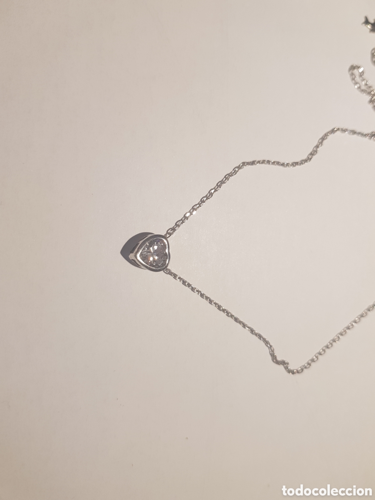 Joyeria: #1244 Cadena con corazon plata de ley 925 43cm