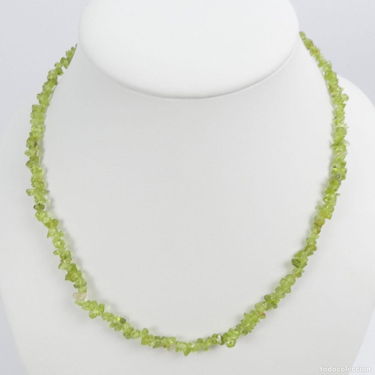 Joyeria: Collar Choker de Peridoto Natural Verde Olivino Piedra de Fuego Calidad AAA+ Birmania