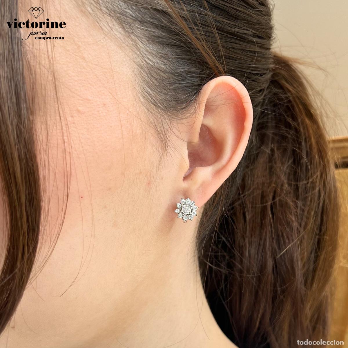 Joyeria: Pendientes oro blanco 18K y diamantes