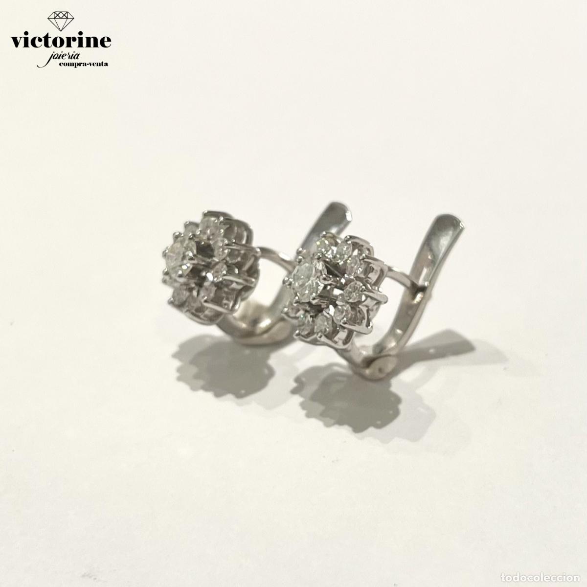 Joyeria: Pendientes oro blanco 18K y diamantes - Foto 2