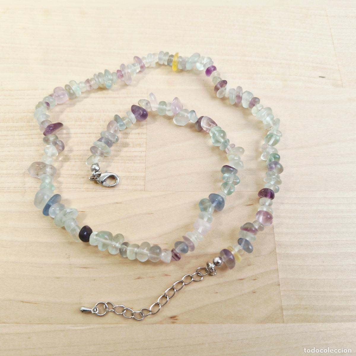 Jewelry: Collar Choker de Fluorita Natural Aut&eacute;ntica Calidad AAA+