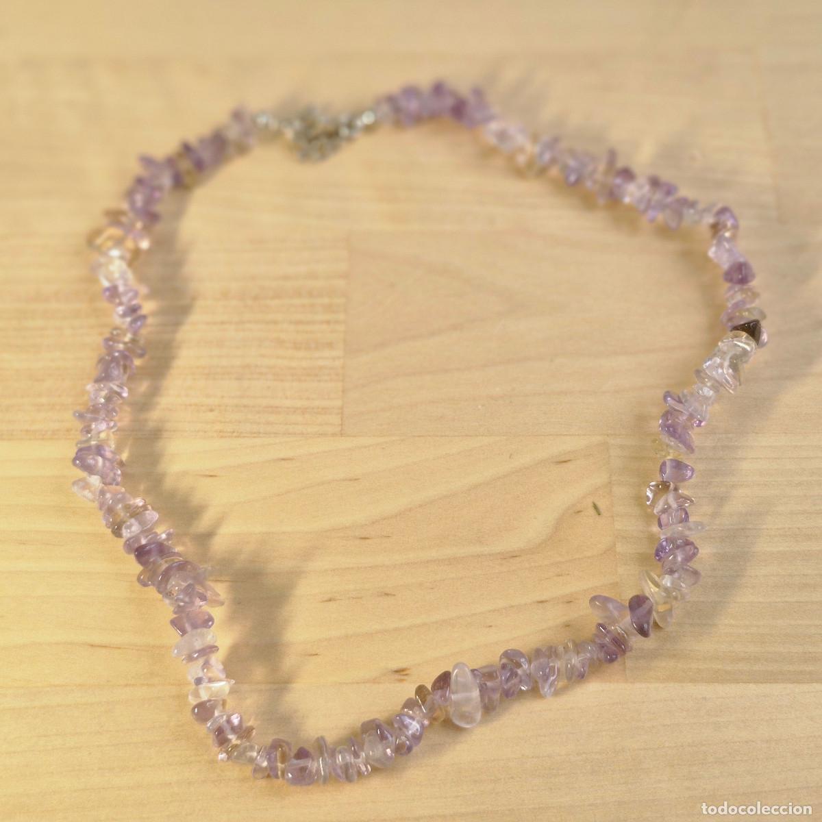 Joyeria: Collar Choker de Amatista y Citrino Natural Aut&eacute;ntica Calidad AAA+