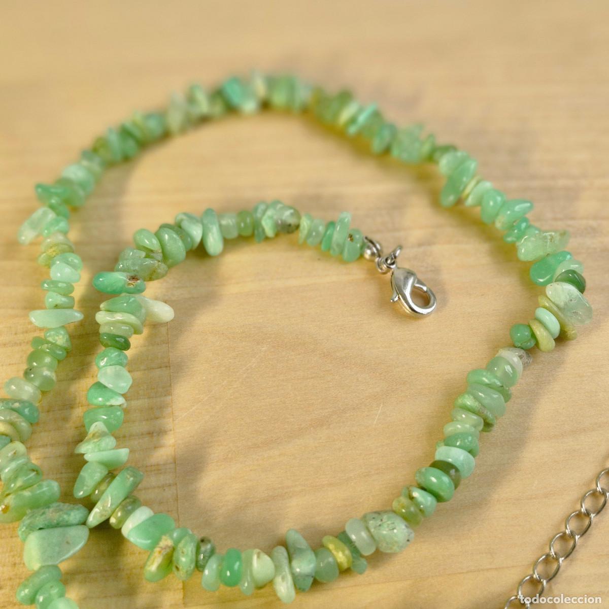 Joyeria: Collar Choker de Crisoprasa Natural Aut&eacute;ntica Calidad AAA+