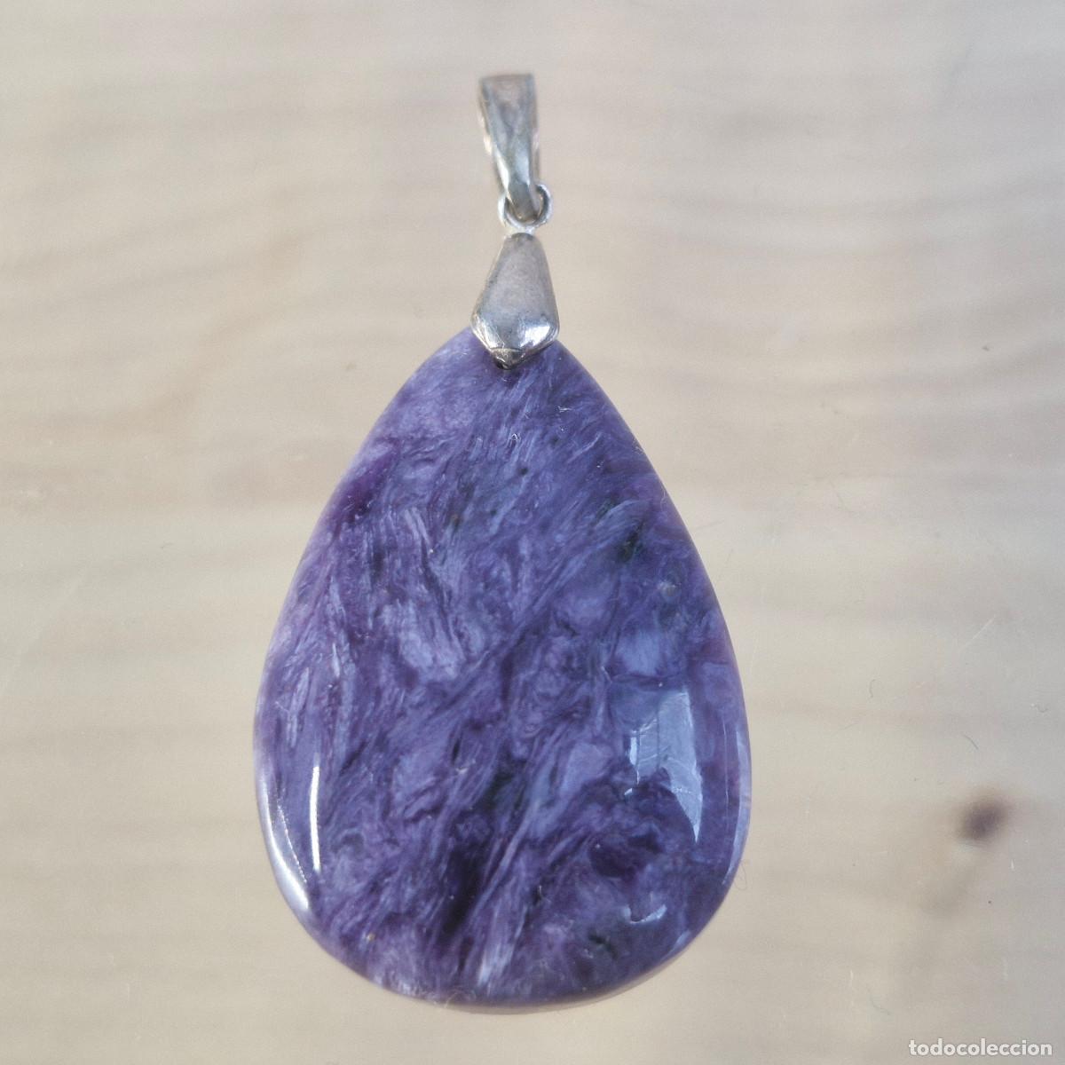 Joyeria: Colgante de Charoita Natural Autentica Calidad AAA+++ con plata 925