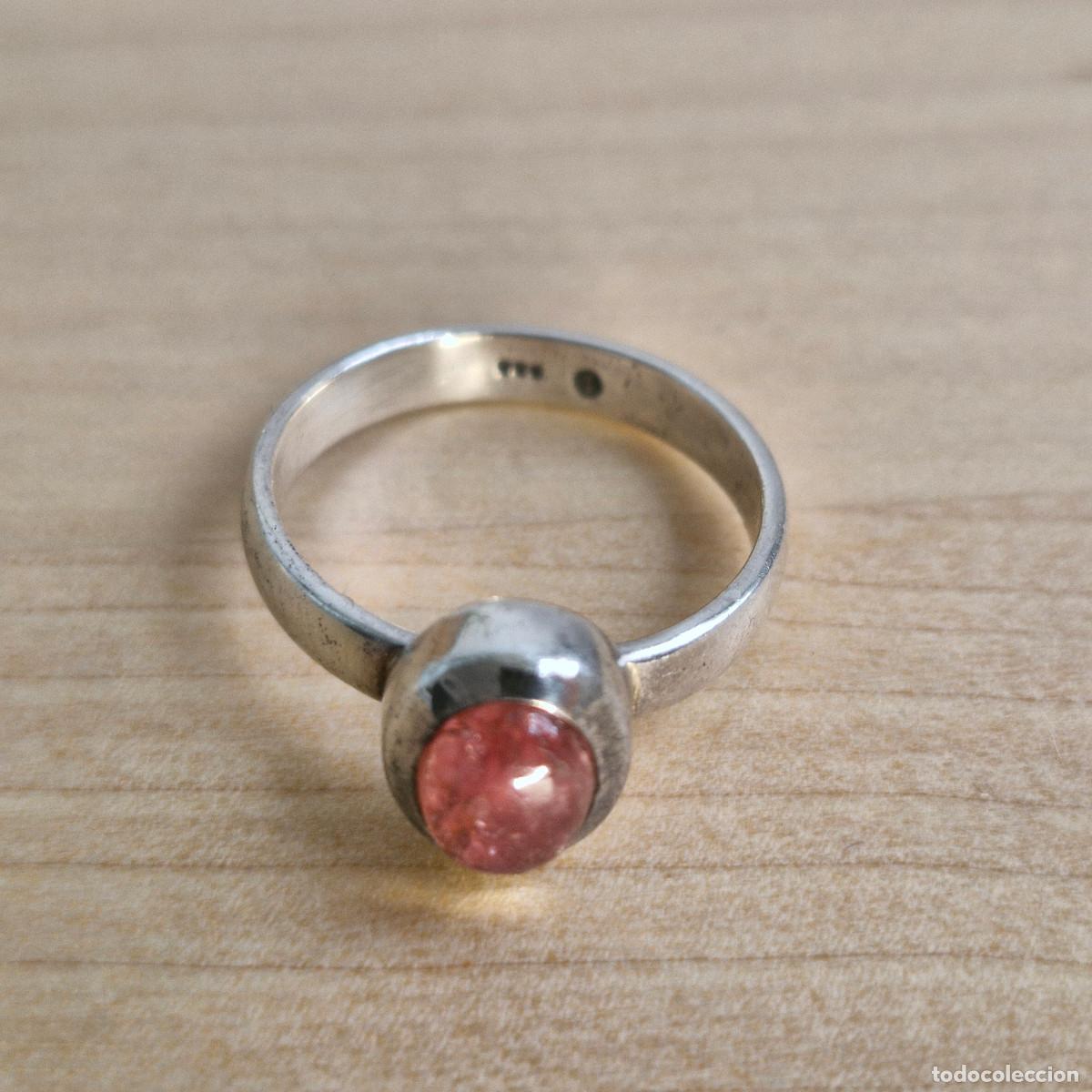 Joyeria: Anillo Plata de Ley 925 Turmalina Rosa Rubelita Calidad AAA+