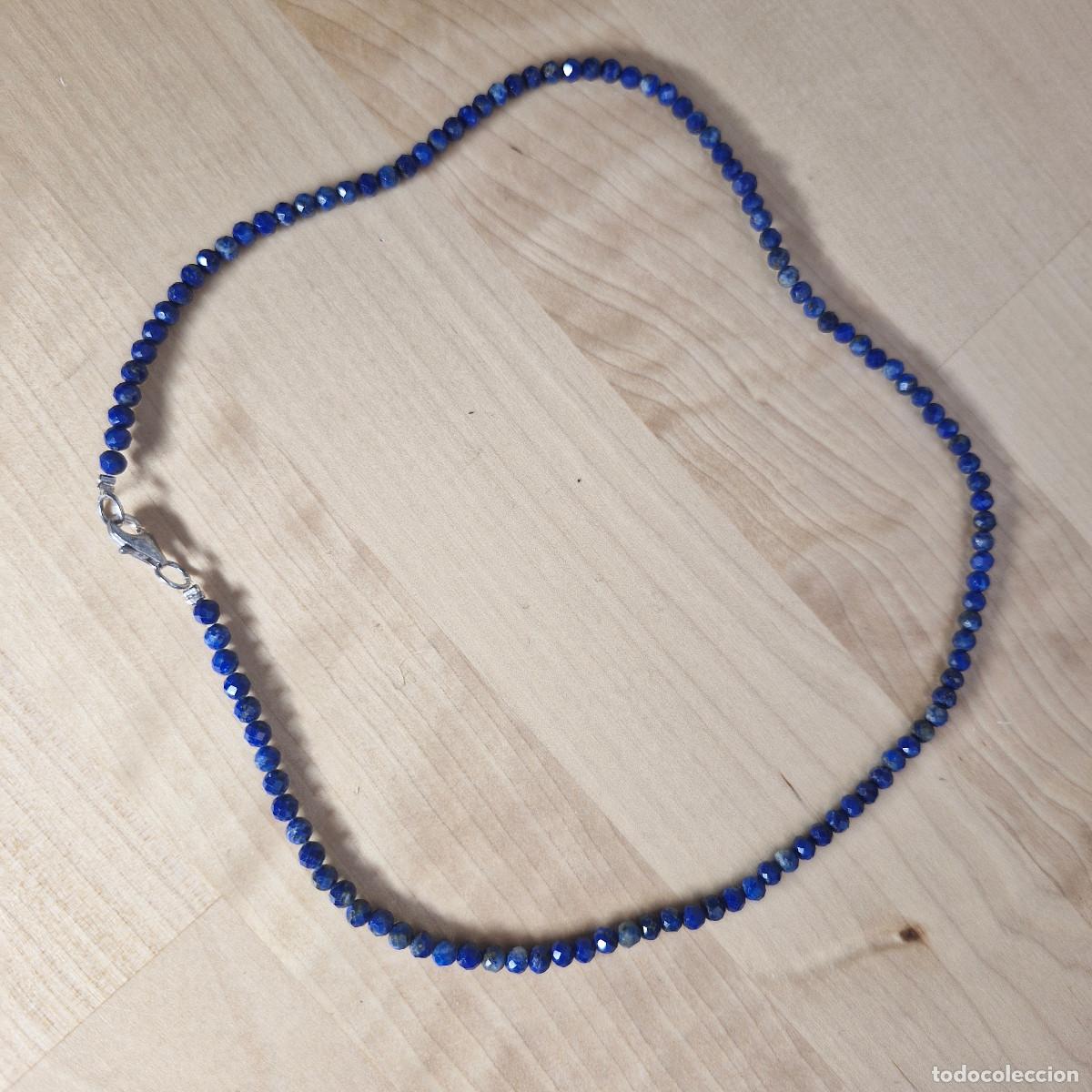 Joyeria: Collar Choker de Lapislazuli Facetado Natural Autentica Calidad AAA+