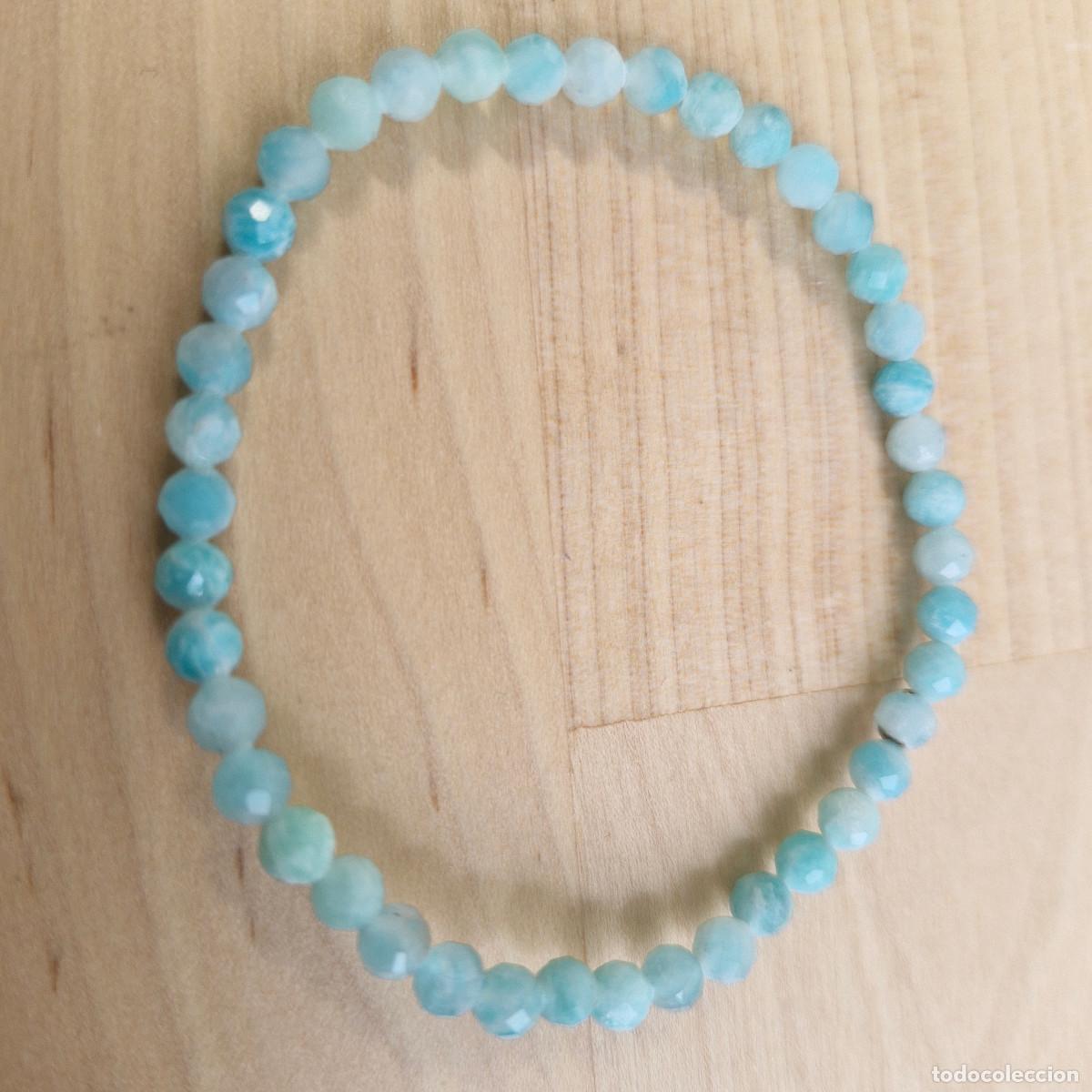 Joyeria: Pulsera de Amazonita Natural Gemas Facetadas de Calidad AAA+