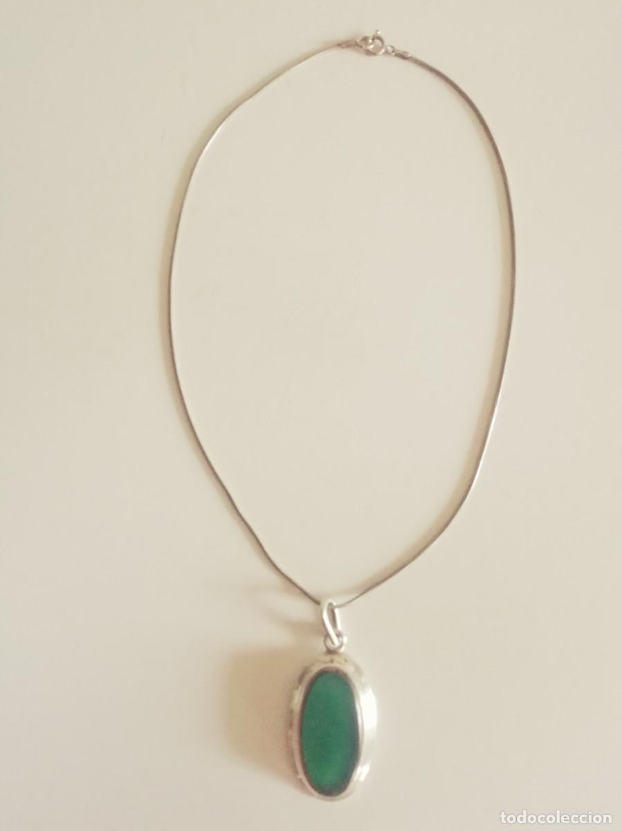 Joyeria: Colgante de plata con cadena piel de serpiente - Foto 2