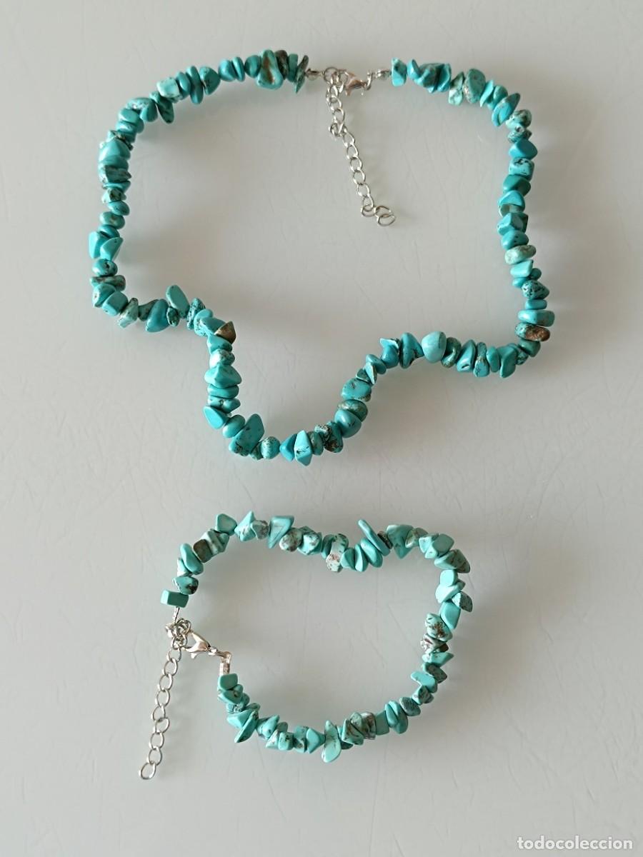 Joyeria: Conjunto collar y pulsera turquesa - Foto 2