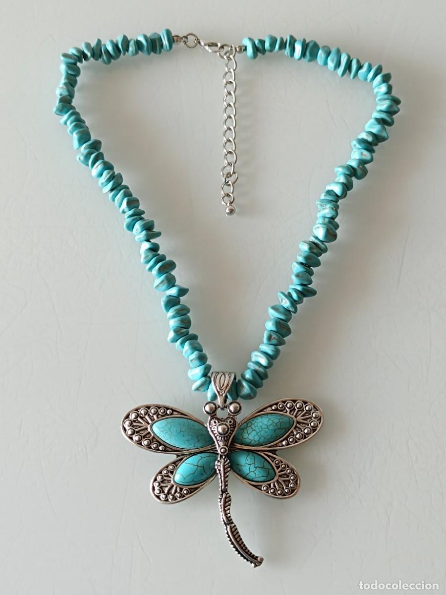 Joyeria: Collar Turquesa con colgante lib&eacute;lula - Foto 1