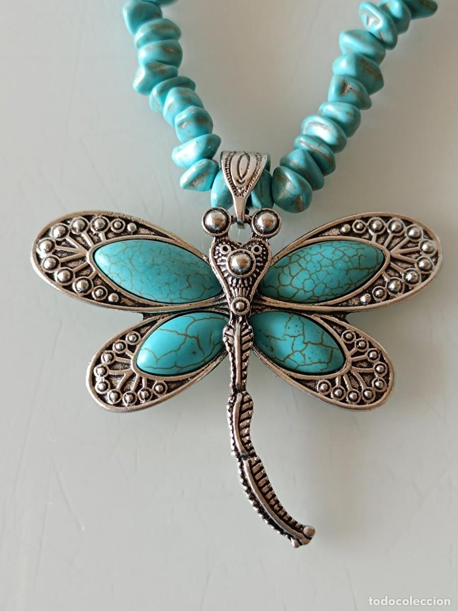 Joyeria: Collar Turquesa con colgante lib&eacute;lula - Foto 2