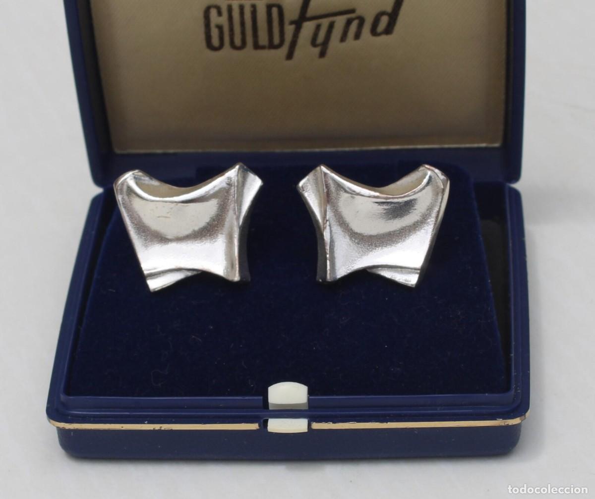Joaillerie: Lapponia pendientes de plata de ley modernistas 1988 Finlandia