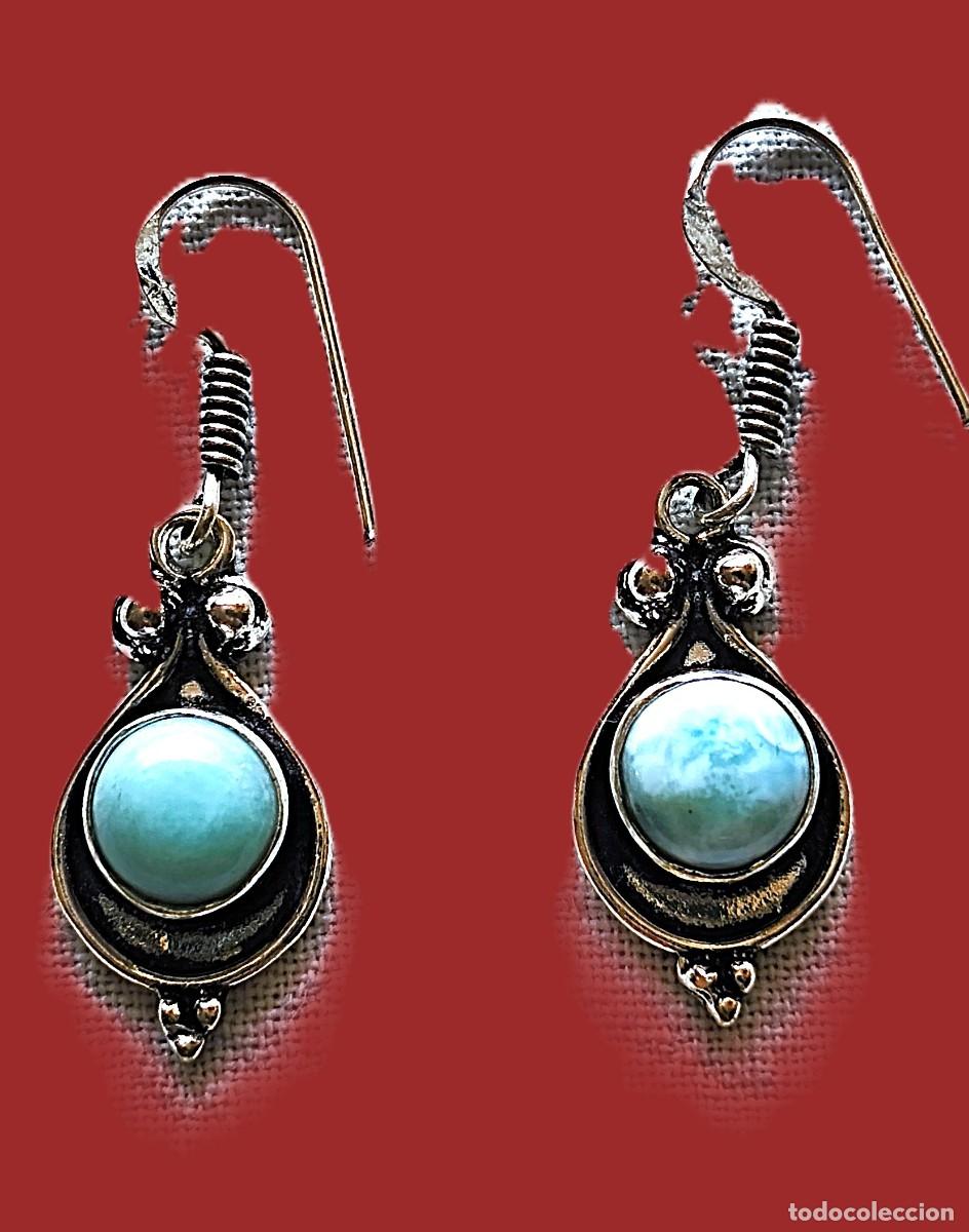 Joyeria: Pendientes Plata y Larimar.
