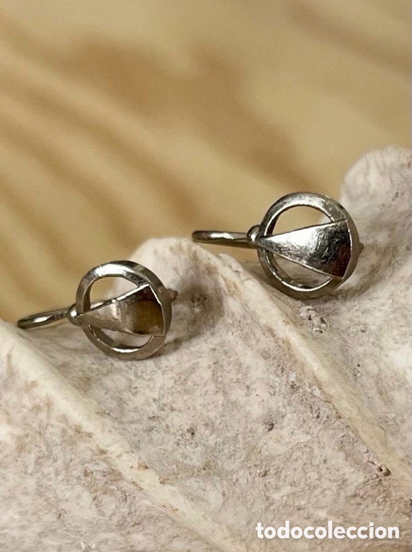 Joyeria: Antiguos pendientes estilo art d&eacute;co en plata de ley. - Foto 3