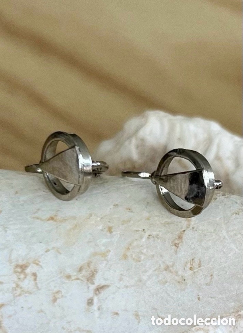 Joyeria: Antiguos pendientes estilo art d&eacute;co en plata de ley. - Foto 6