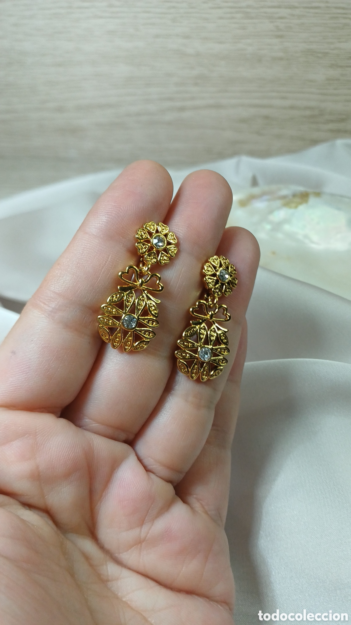 Joyeria: Pendientes Vintage Regionales Chapado Oro 18 k
