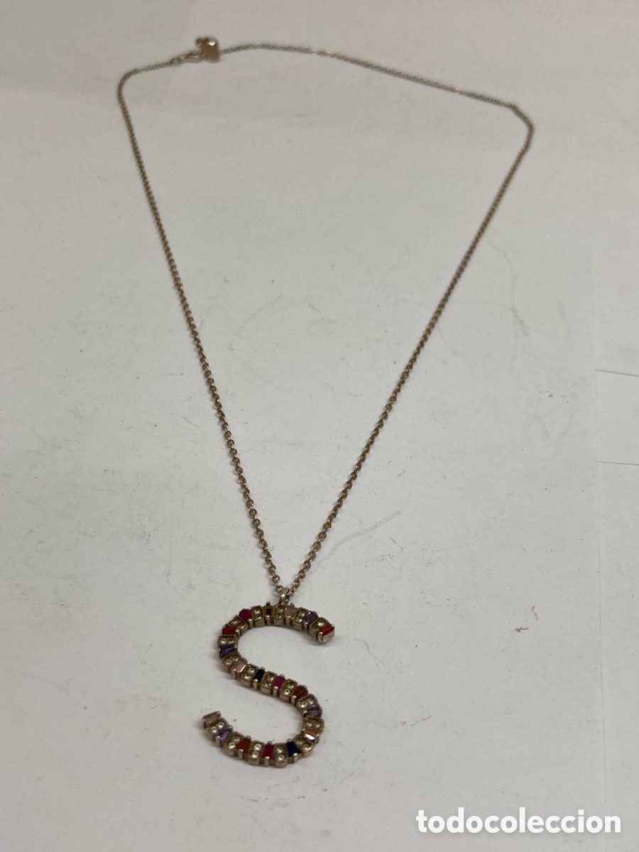 Joyeria: Cadena con colgante de plata dorada CC472