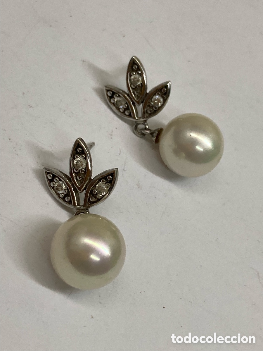 Joyeria: Pendientes de plata y perlas Pul395