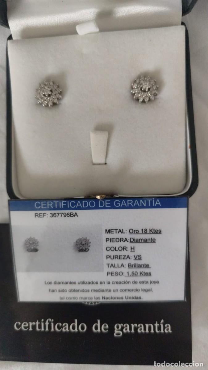 Joyeria: Pendientes de oro blanco y diamantes