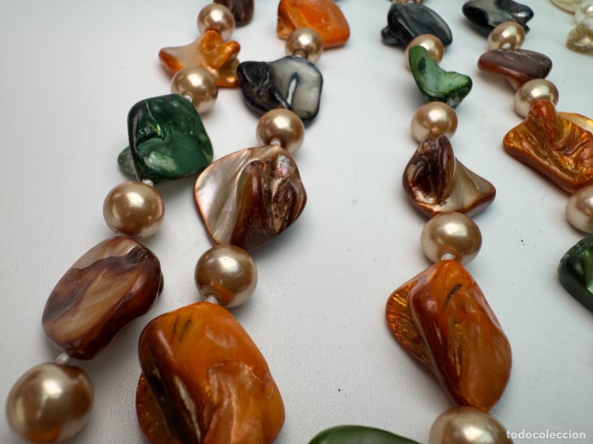 Joyeria: Collar artesanal de n&aacute;car y perlas estilo Boho Art - Foto 4