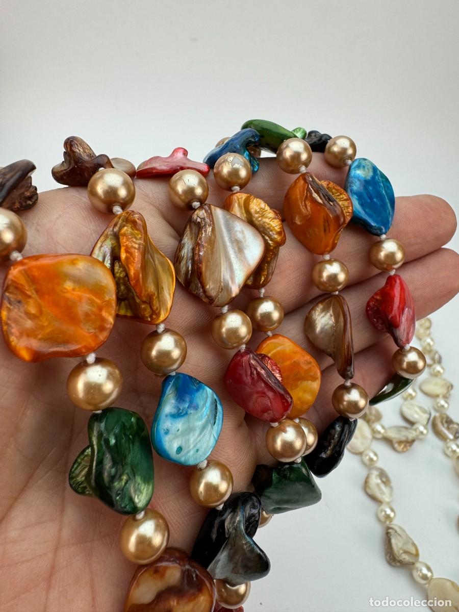 Joyeria: Collar artesanal de n&aacute;car y perlas estilo Boho Art - Foto 5